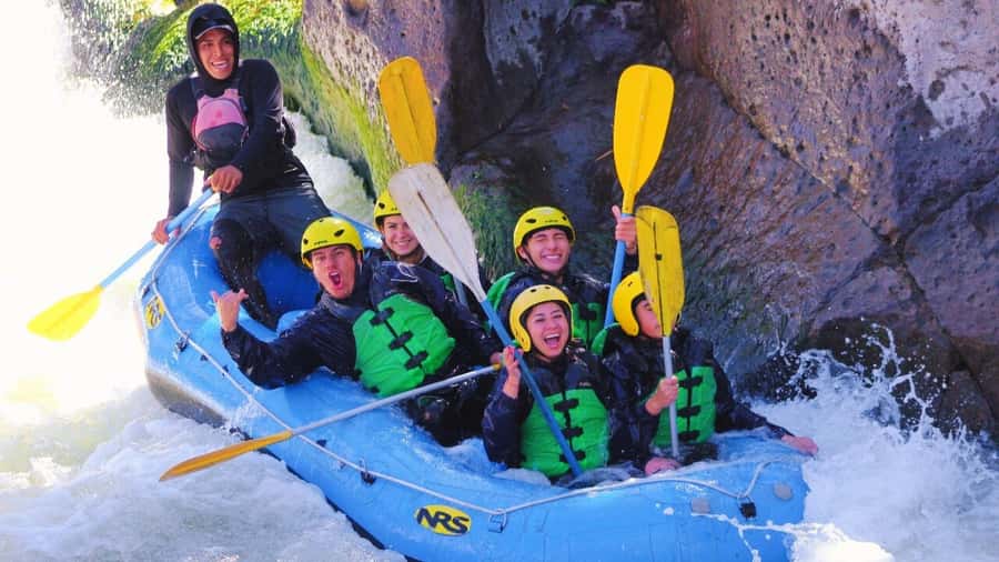 Arequipa: Chili River White Water Rafting + Pickup & Snack - Getting suited up with the right river gear