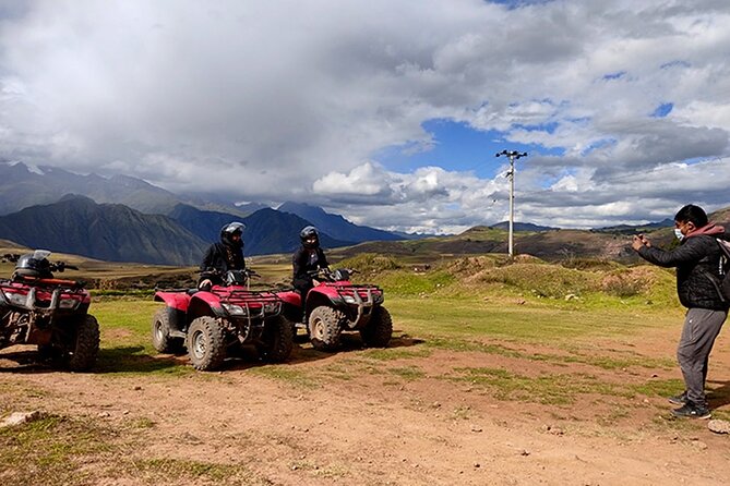 ATV (Cuatrimotos) Huaypo lake, salt mines and zipline half day tour - The Chinchero market stop