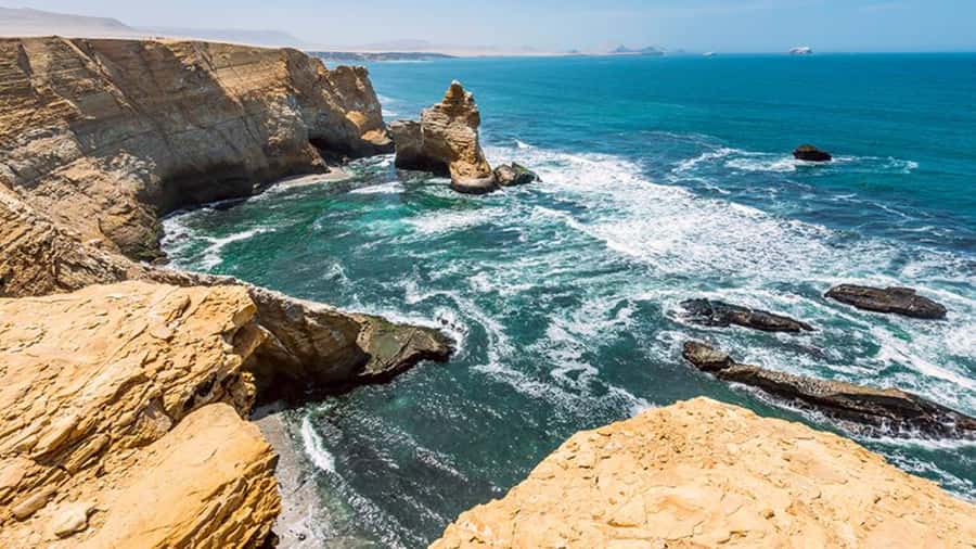 Ballestas Islands & Paracas National Reserve from Paracas - Playa Roja and its unusual red sand