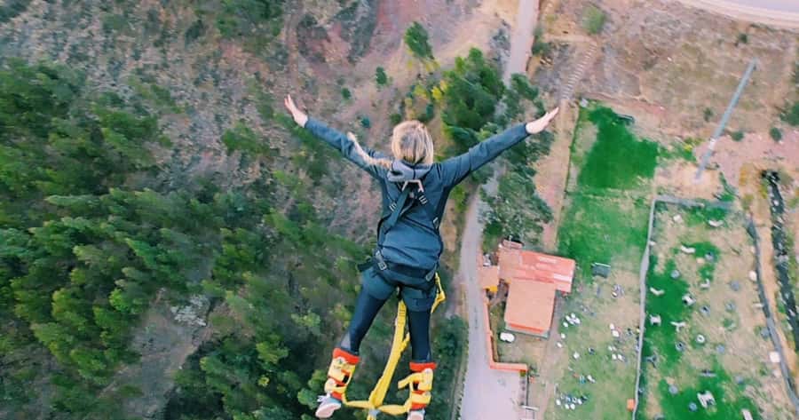 Cusco: Bungee Jump and Slingshot Combo Adventure - Looking Out From the Suspension Platform