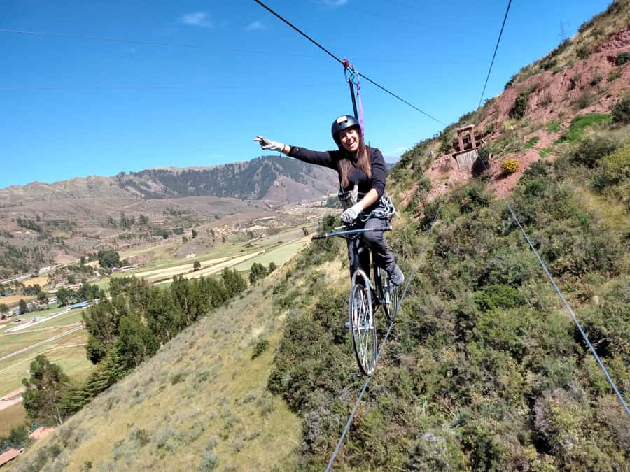 Cusco: Extreme Sky Bike and Rappelling Adventure - From Plaza Regocijo to Cachimayo in four hours