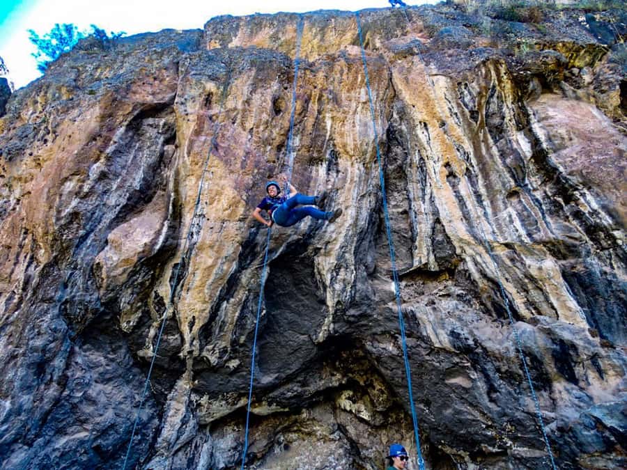 Cusco: Extreme Sky Bike and Rappelling Adventure - A 30-meter rappel brings you back down