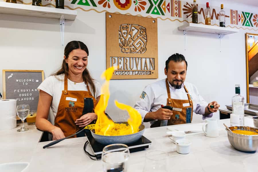 Cusco: Peruvian Cooking Class, Cocktails & Local Market Tour - Making two Peruvian pisco cocktails