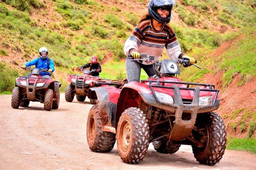 Cusco: Zipline + ATV's | Salt Mines of Maras and Moray | - ATV riding toward Maras and Moray