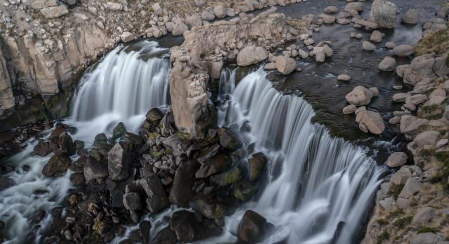 From Arequipa: Road to Pillones Waterfall - Imata Stone Forest adds variety to the return trip