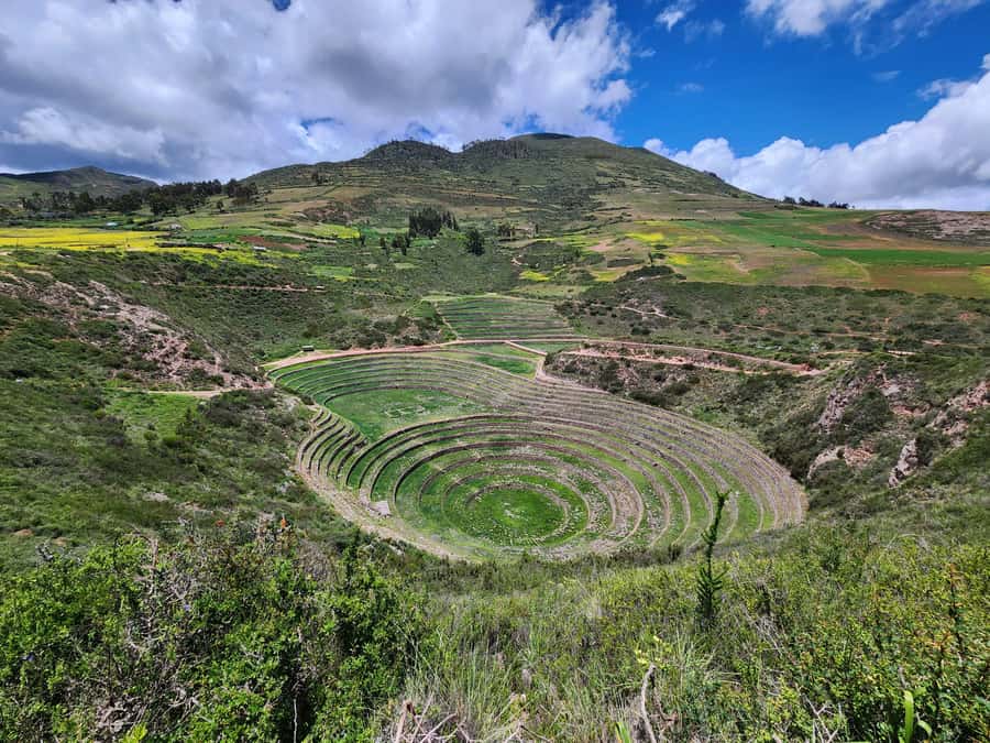 From Cusco: Chinchero, Moray, Maras, Ollantaytambo and Pisaq - Chinchero: weaving, church, and Incan foundations