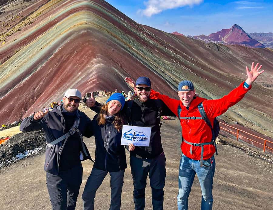 From Cusco: Full Day Rainbow Mountain + Red Valley | PRIVATE - Reaching Vinicunca at 5,030 meters