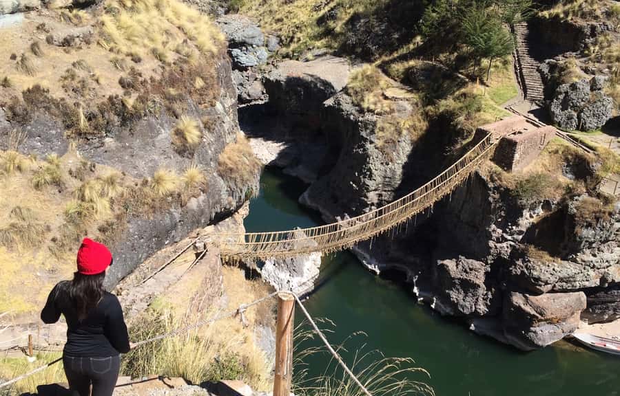 From Cusco: Q'eswachaka Bridge & 4 Lagoons Full-Day Tour - Salcca River views on the road to Yanaoca
