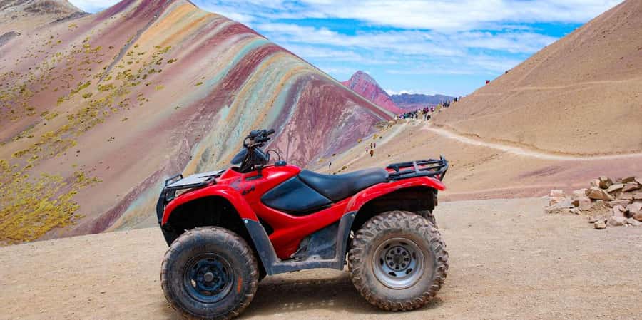 From Cusco: Rainbow Mountain in ATV Quad Bikes + meals - The ATV ride from Pitumarca to Vinicunca