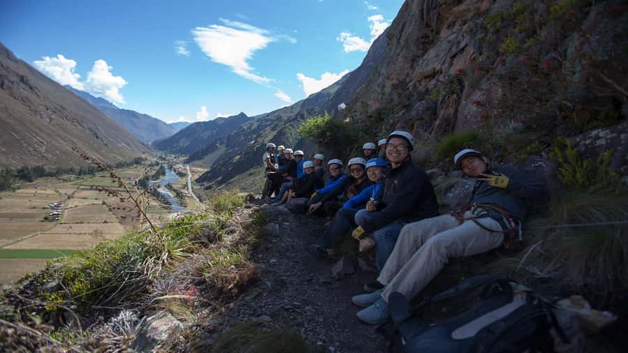 From Cusco: Via Ferrata & Zip Line with lunch - The Pachar rock wall and its fixed iron rungs