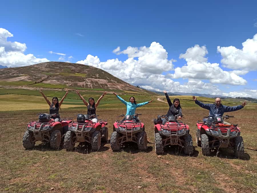 From Cuzco: Salt Mines and Moray Ruins ATV Adventure - Riding the dusty trail toward the Salt Mines