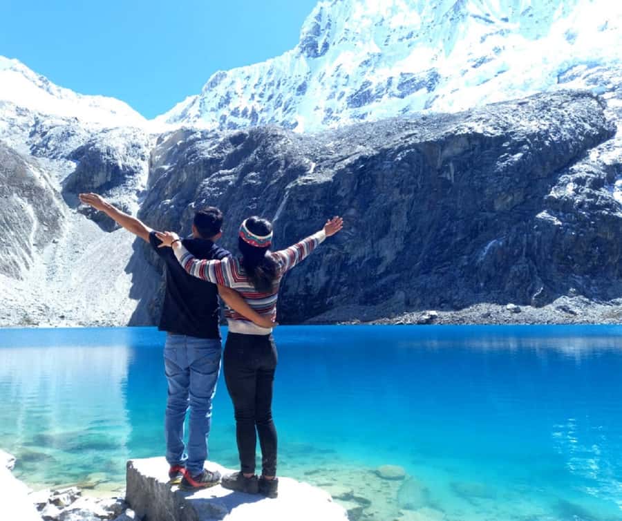 From Huaraz: Lake 69 Trek Day Tour - White Mountain Range - The descent back to Cebolla Pampa