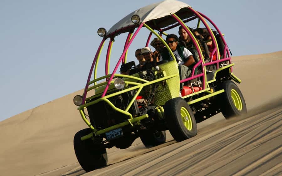 From Lima: Huacachina Oasis Tour, Winery & Desert Sunset - Two hours on the V8 dune buggy