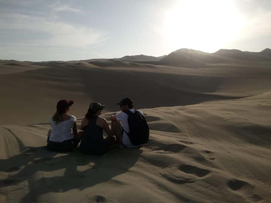 From Lima: Huacachina Oasis Tour, Winery & Desert Sunset - Sandboarding without needing expert skills