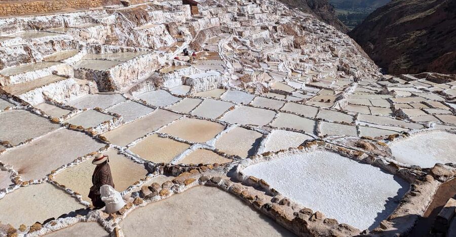 From Ollantaytambo:Moray, Salt Mines, Chinchero end in Cusco - Chinchero: textiles, stonework, and a living tradition