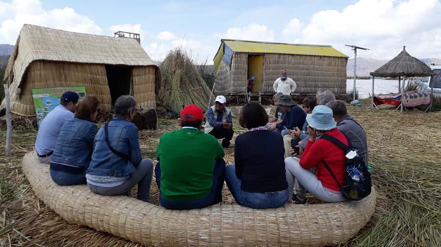 From Puno: Floating Islands of the Uros Half-Day Tour - The first island: construction, culture, and daily life