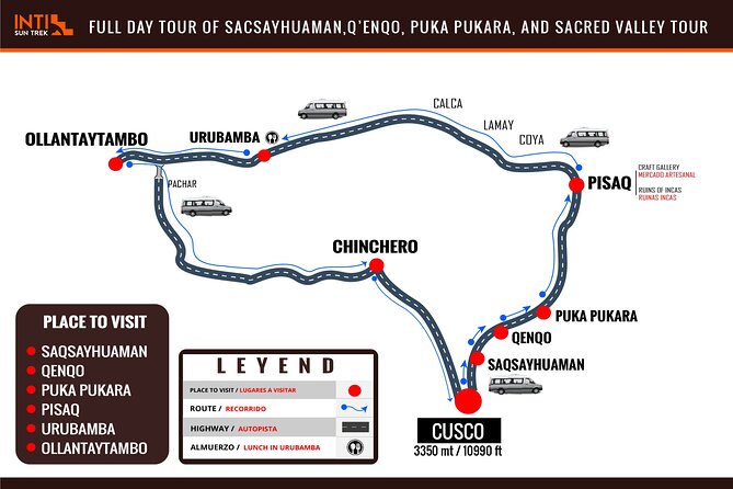 Full day tour of Sacsayhuaman,Q’enQo, Puka Pukara, and Sacred Valley Tour - Pisac: mountain ruins above the Sacred Valley