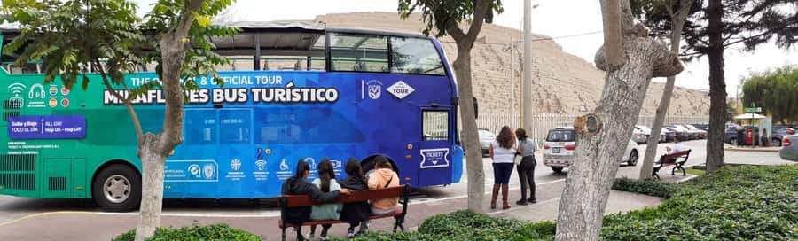 Hop on - Hop Bus in Miraflores - Beginning at Larcomar or Pasaje San Ramon