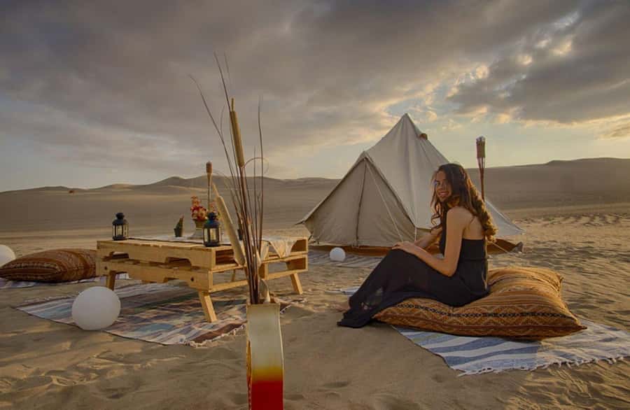 Ica | Huacachina: Desert Glamping | Night Under the Stars - The sunset viewpoint above the Ica desert