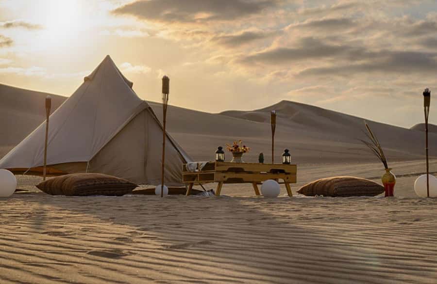 Ica | Huacachina: Desert Glamping | Night Under the Stars - Arriving at a prepared glamping camp