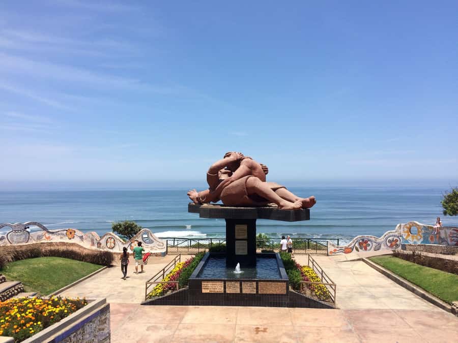 Lima: Historical, Colonial, and Modern City Tour - El Olivar, Miraflores, and Larcomar show modern Lima