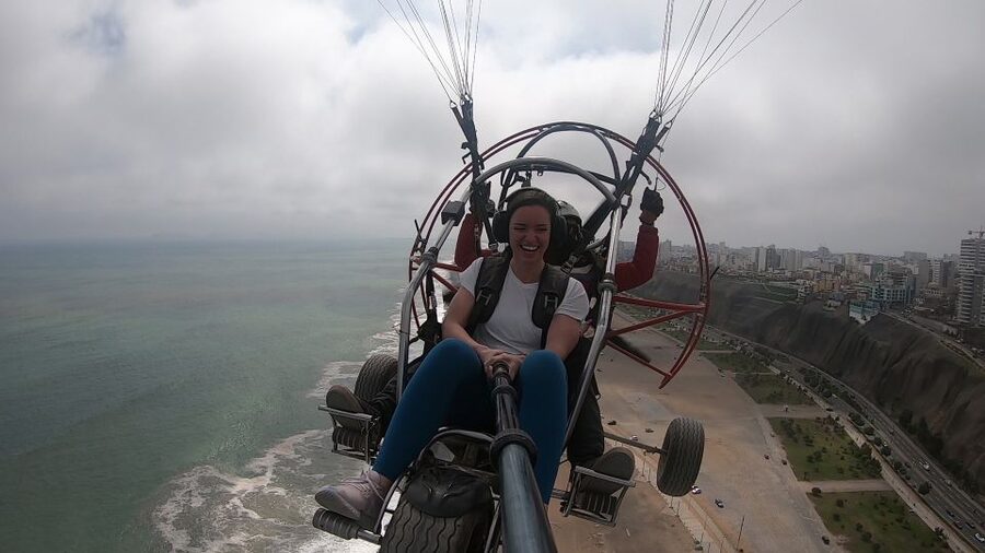 Lima: Paragliding Flight Over Costa Verde Districts - Taking off from the Costa Verde esplanade