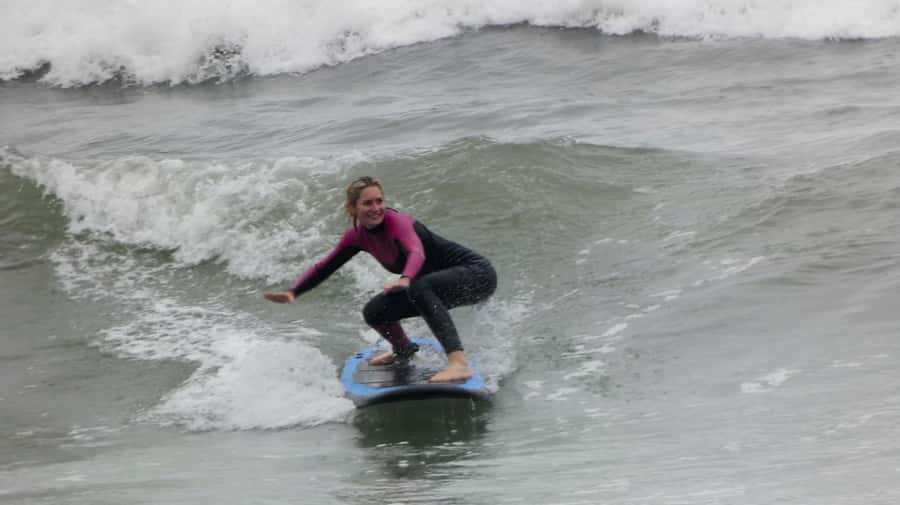 Miraflores: Surf Class with Videos, Equipment and Instructor - The beach warm-up comes before the waves