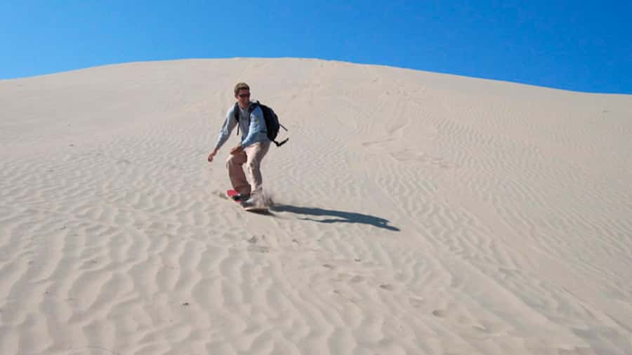 Nasca: Ocongalla Aqueduct Sandboarding in the Usaka desert - From your hotel to the Ocongalla Aqueduct