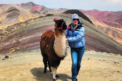 Palcoyo Colored Mountain Tour, Ribbon with Alpacas