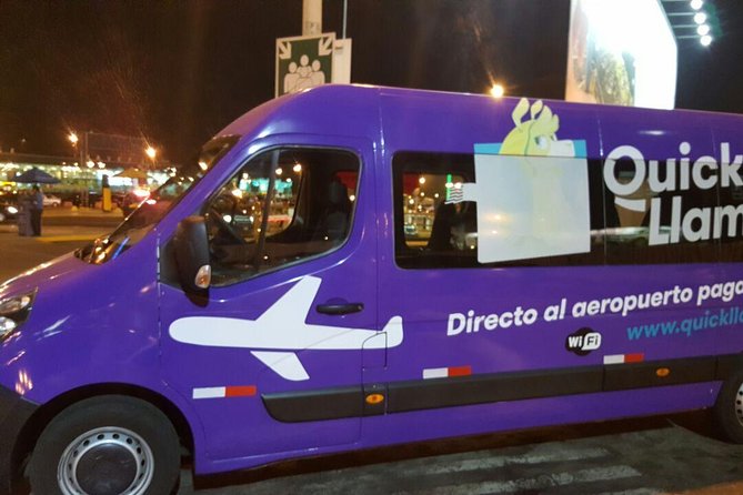 QuickLlama: Door-to-door transfer from Lima Airport to Miraflores - Safety, insurance, and passenger limits