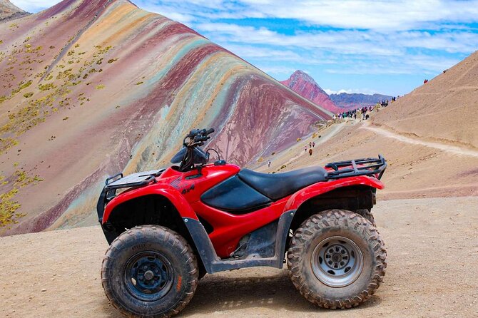 Rainbow Mountain on ATV Adventure, Only 7 Minutes Walk - Riding the ATV to Rainbow Mountain