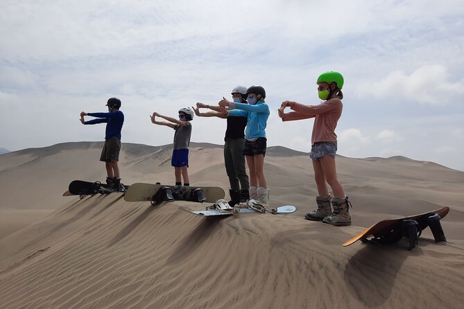Sandboarding Experience Lima Includes Boots, Bindings & Helment - The 4x4 ride is half the fun